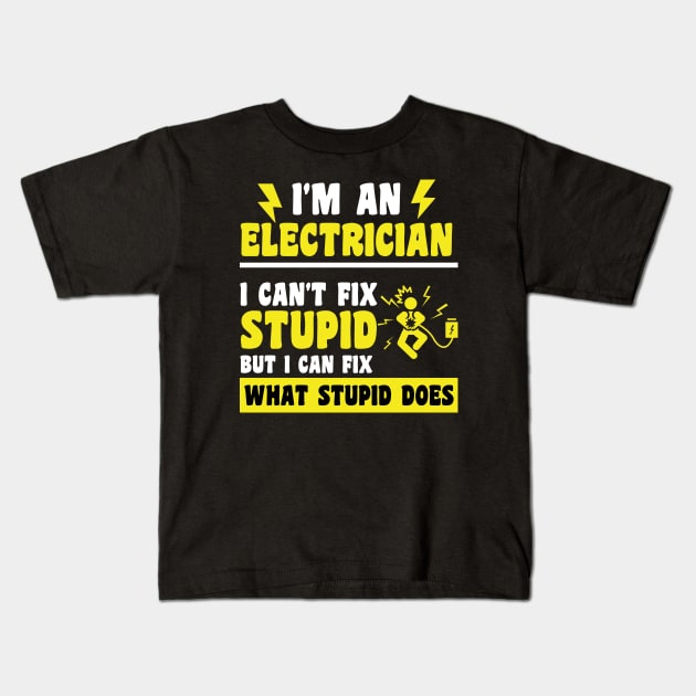 Electrician Kids T-Shirt by Xtian Dela ✅